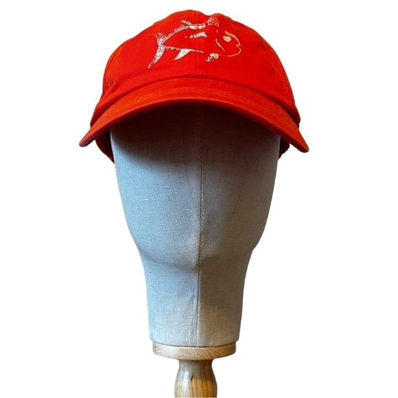 Southern Tide Accessories - Southern Tide Skipjack Fish Logo Baseball Cap Hat Orange Cotton One Size